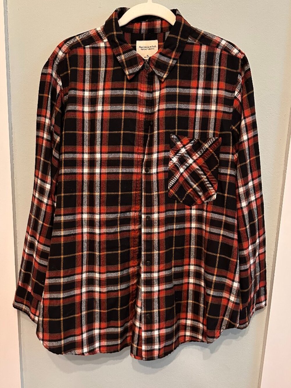 Abercrombie & Fitch Soft & Good Collection Plaid Flannel Shirt XL